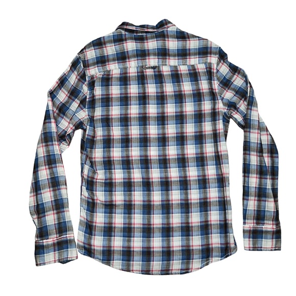 Flag & Anthem Plaid Baby Blue Long Sleeve Button Up Shirt Men’s Size Small - Picture 2 of 3